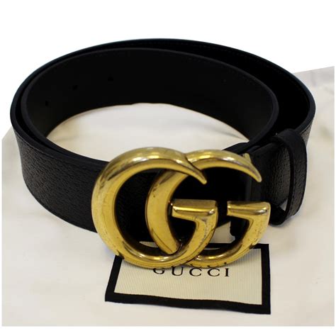 gucci leather belt double g buckle|black Gucci belt with gold buckle.